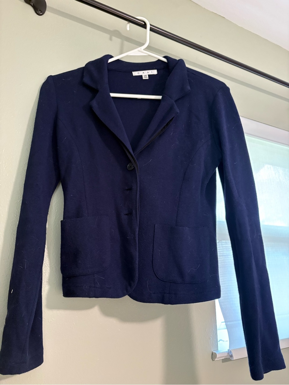 Cabi Navy Women's Knit Blazer Jacket